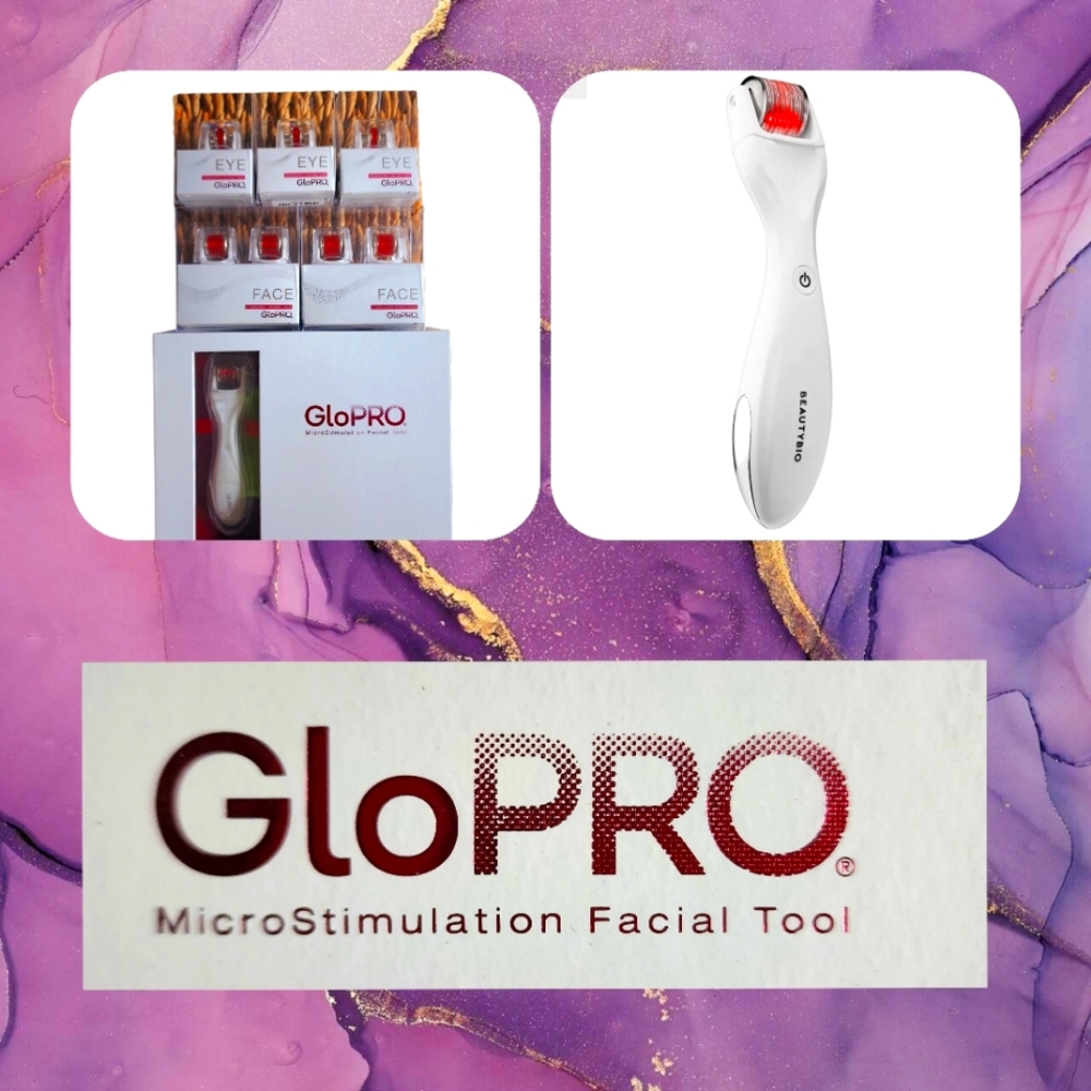 NEW. GLOPRO Facial Tool& 7 replacement heads